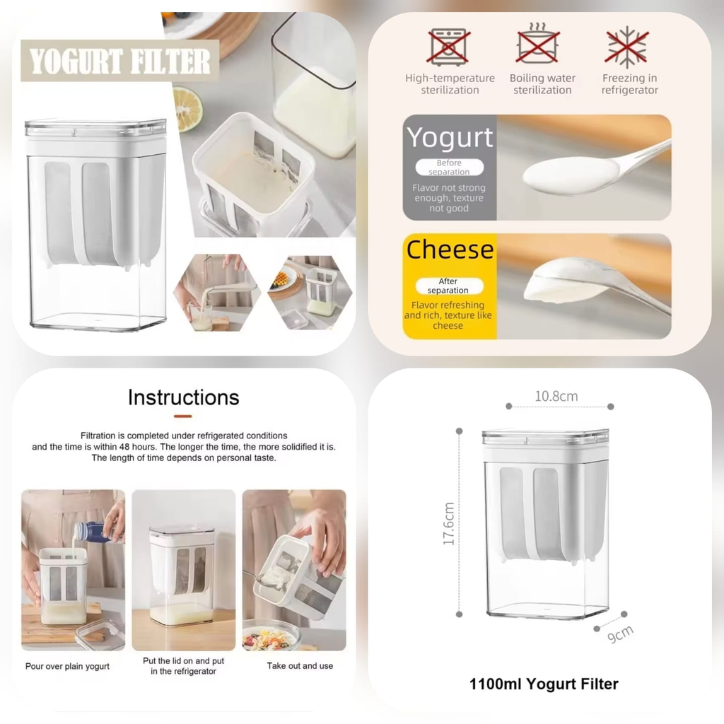 Greek Yogurt Maker Strainer 1100ML
