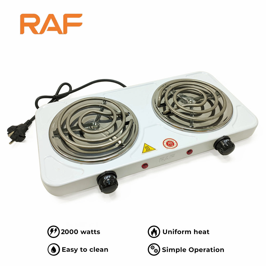 Raf Double Stove Hot Plate – Electric Stove & Cooking Machine| Multi-Functional Electric Cooker