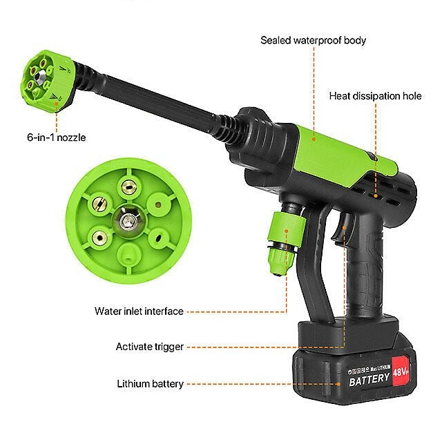 STARQ PORTABLE HIGH PRESSURE CAR WASHER WITH 2 BATTERIES