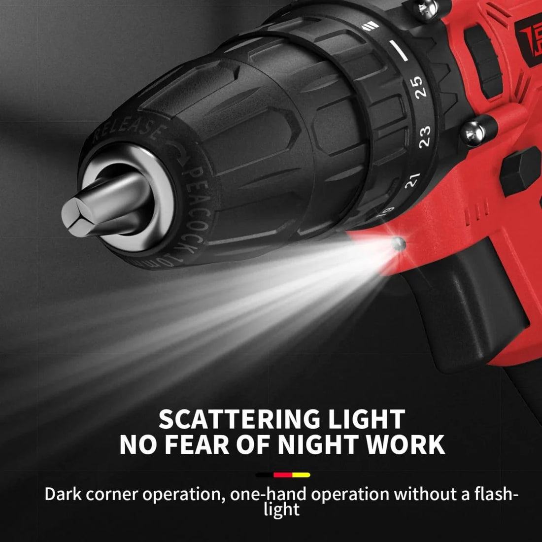 Top Rocket 48V Rechargeable Drill Kit - Heavy-Duty Cordless Power Drill for Professionals