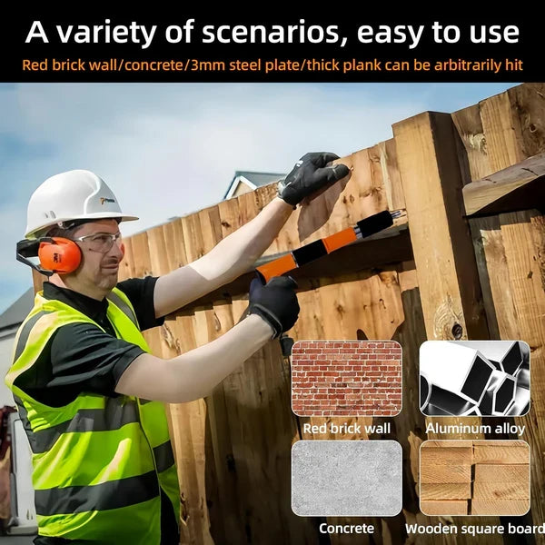 Manual Mini Nail Gun for Cement Wall | Low Noise Air Nailer Tool | Lightweight Wall Nail Machine | 10 PCS Nails