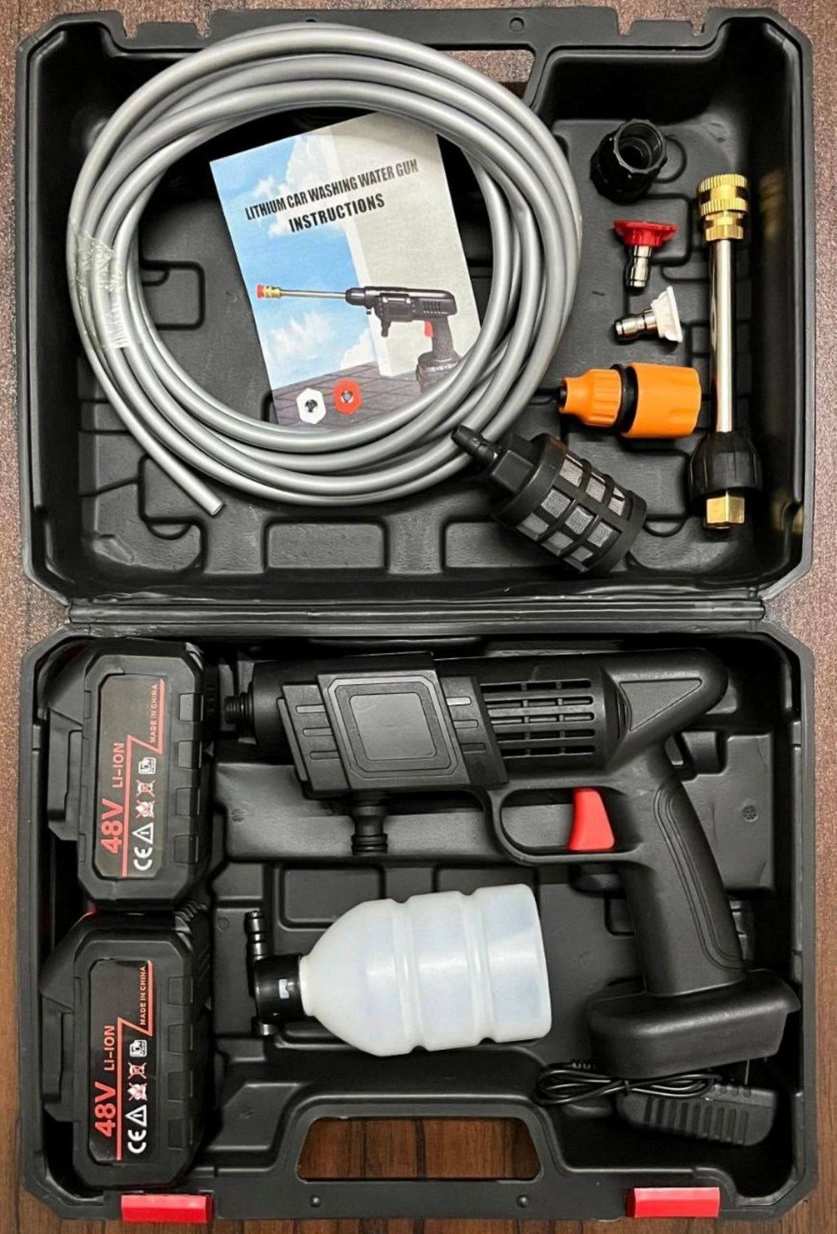 48Vf Pressure Washer Gun – Rechargeable Portable Car Washer